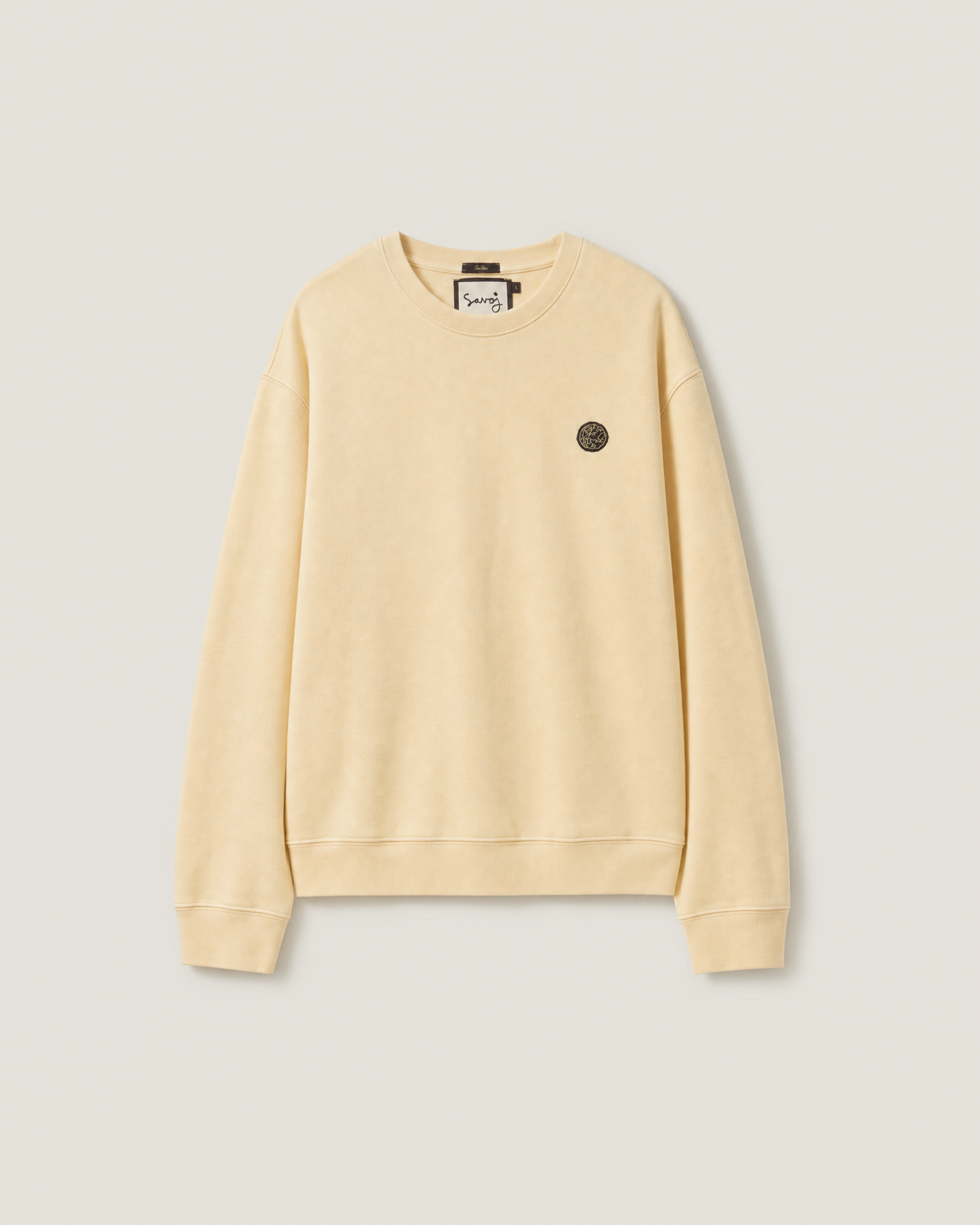 House of Savoj Emblem Patch Comfort Sweatshirt – Unisex Soft Apricot