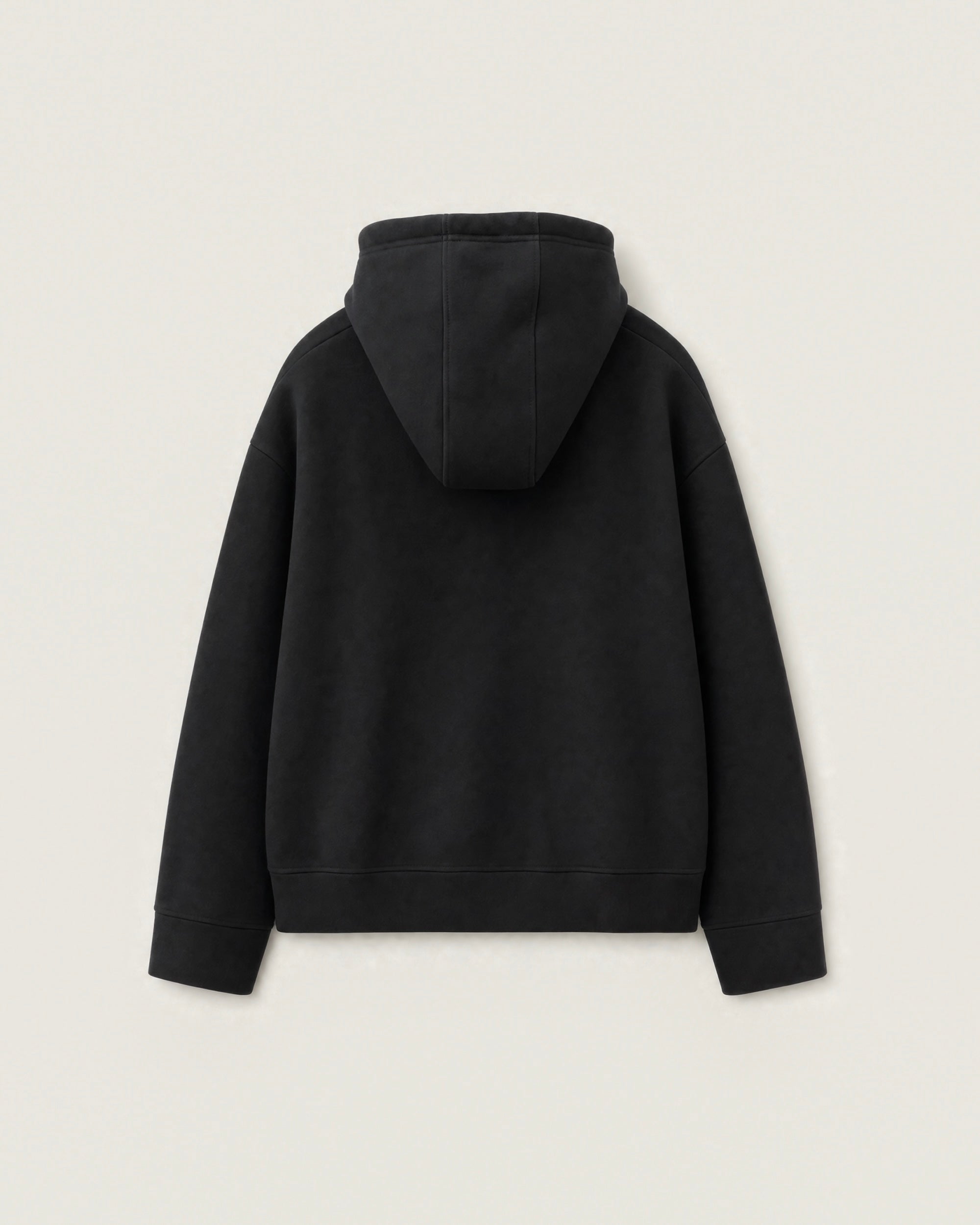 Baby Greger Patch Full-Zip Heavy Oversize Hoodie - Deep Black