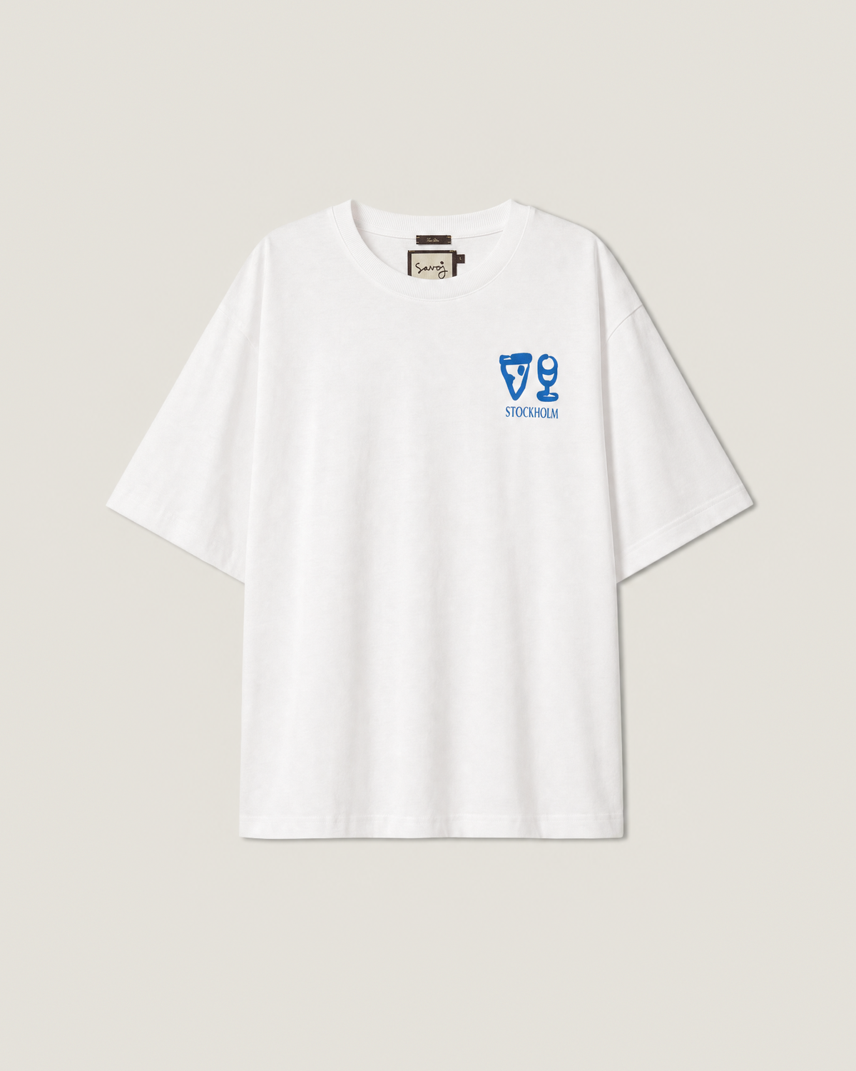 House of Savoj Pizzeria Stockholm Oversized Tee – Unisex Crisp White