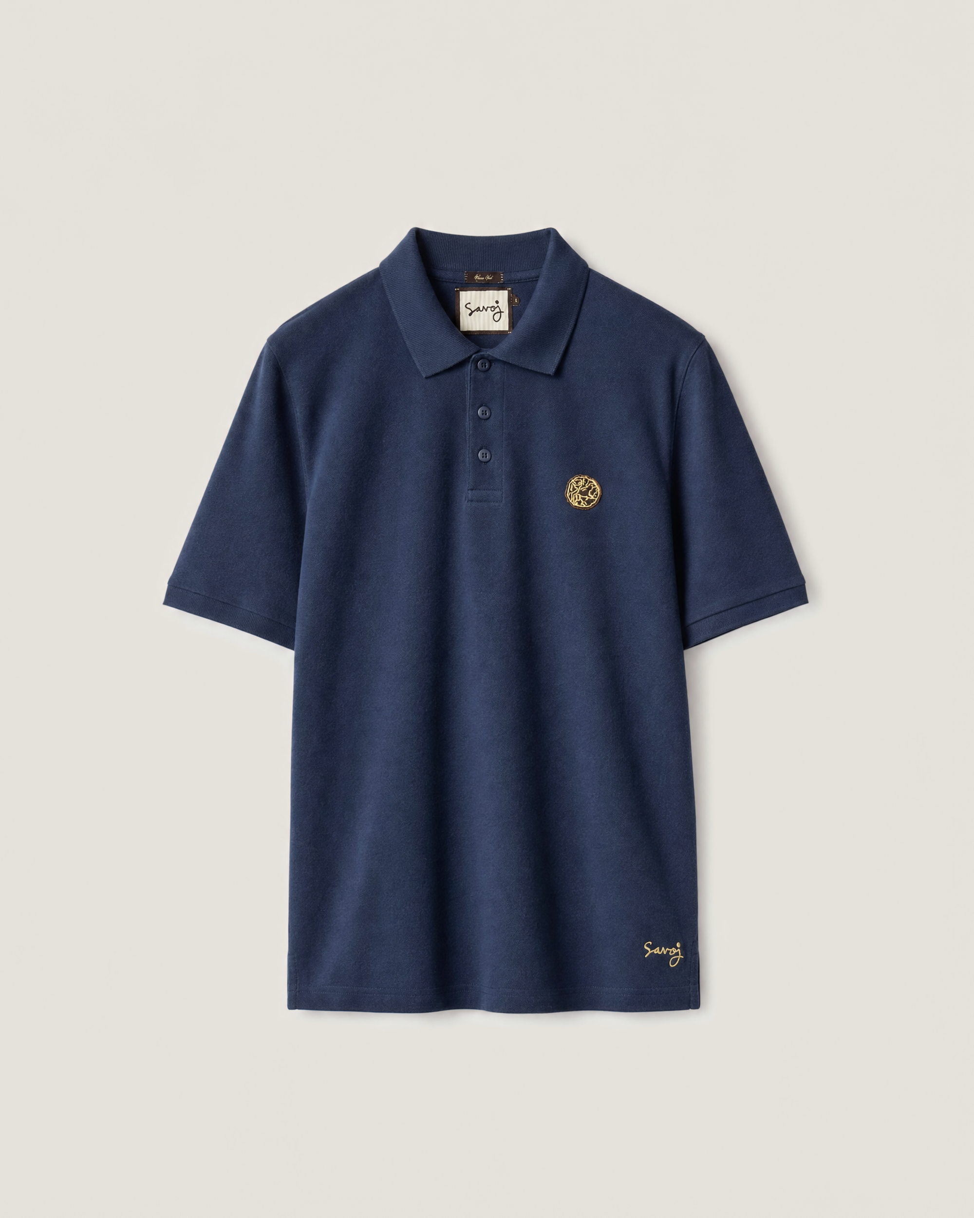 House of Savoj Unisex Comfort Pima Polo with Signature Emblem