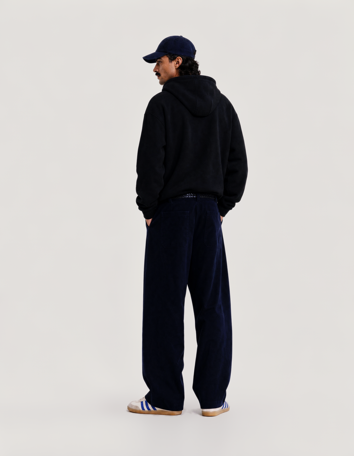 Baby Greger Patch Full-Zip Heavy Oversize Hoodie - Deep Black