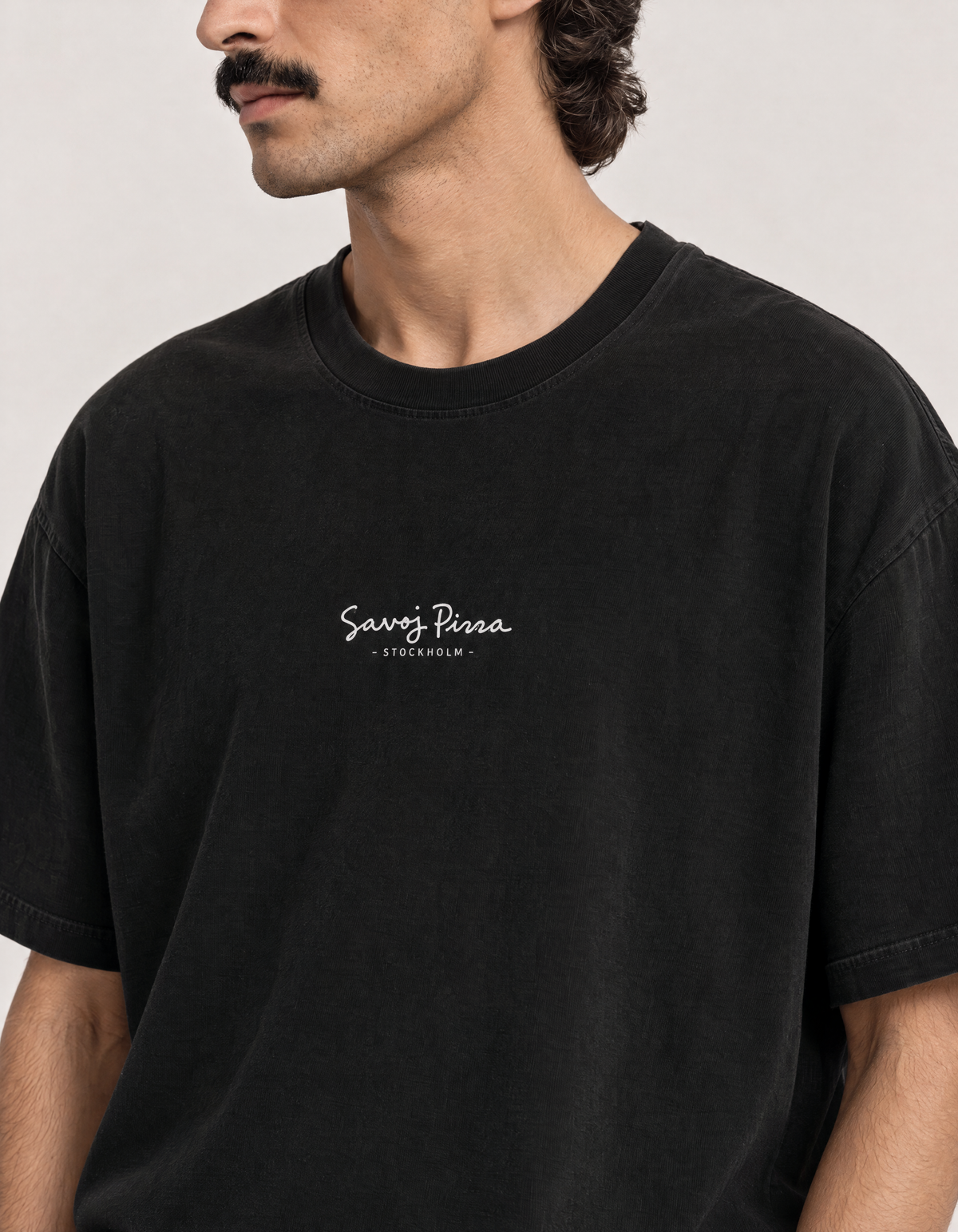 Savoj Pizza Relaxed Tee-Shirt - Deep Black