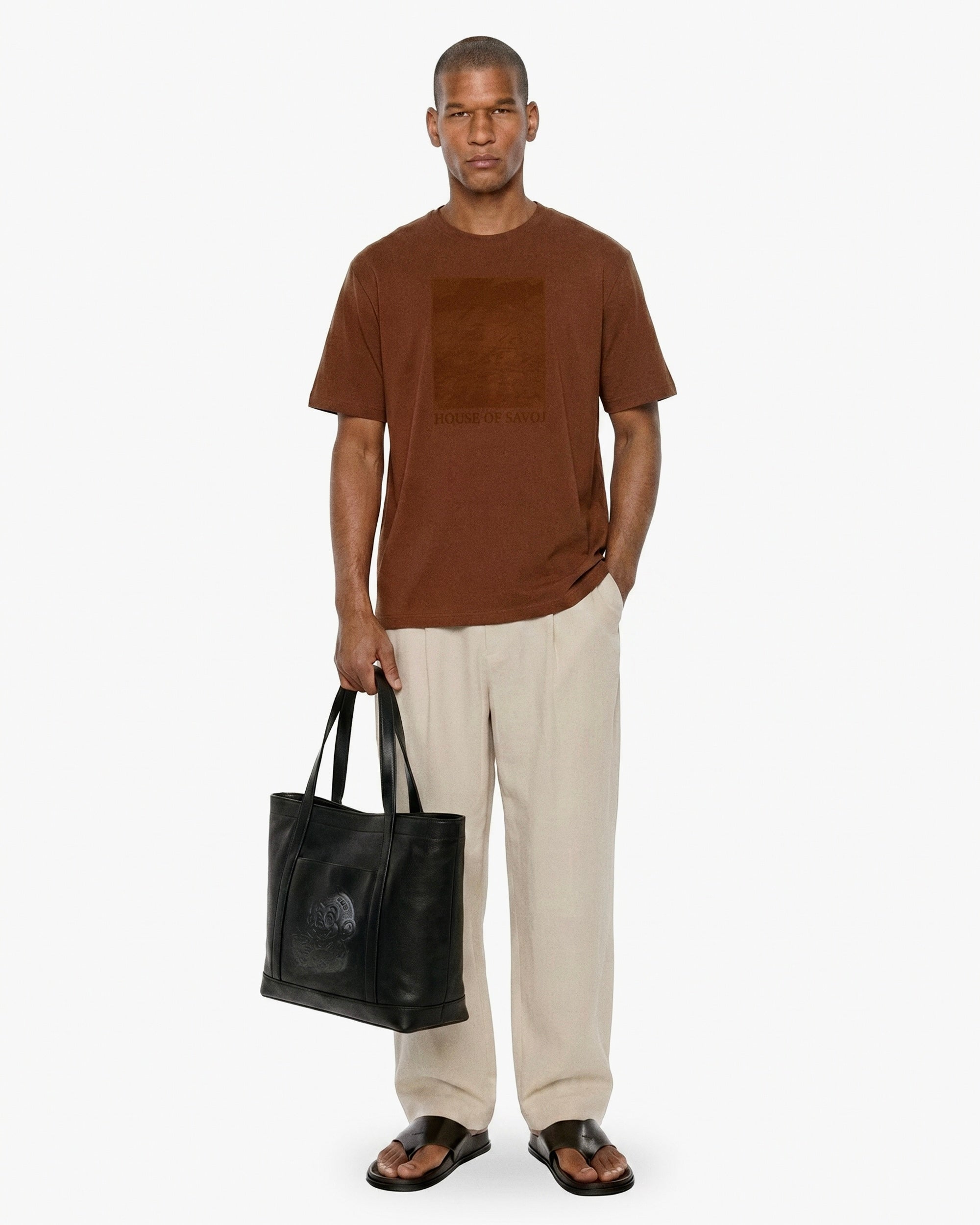 House of Savoj - Savoie Landscape Comfort Tee - Burnt Sienna