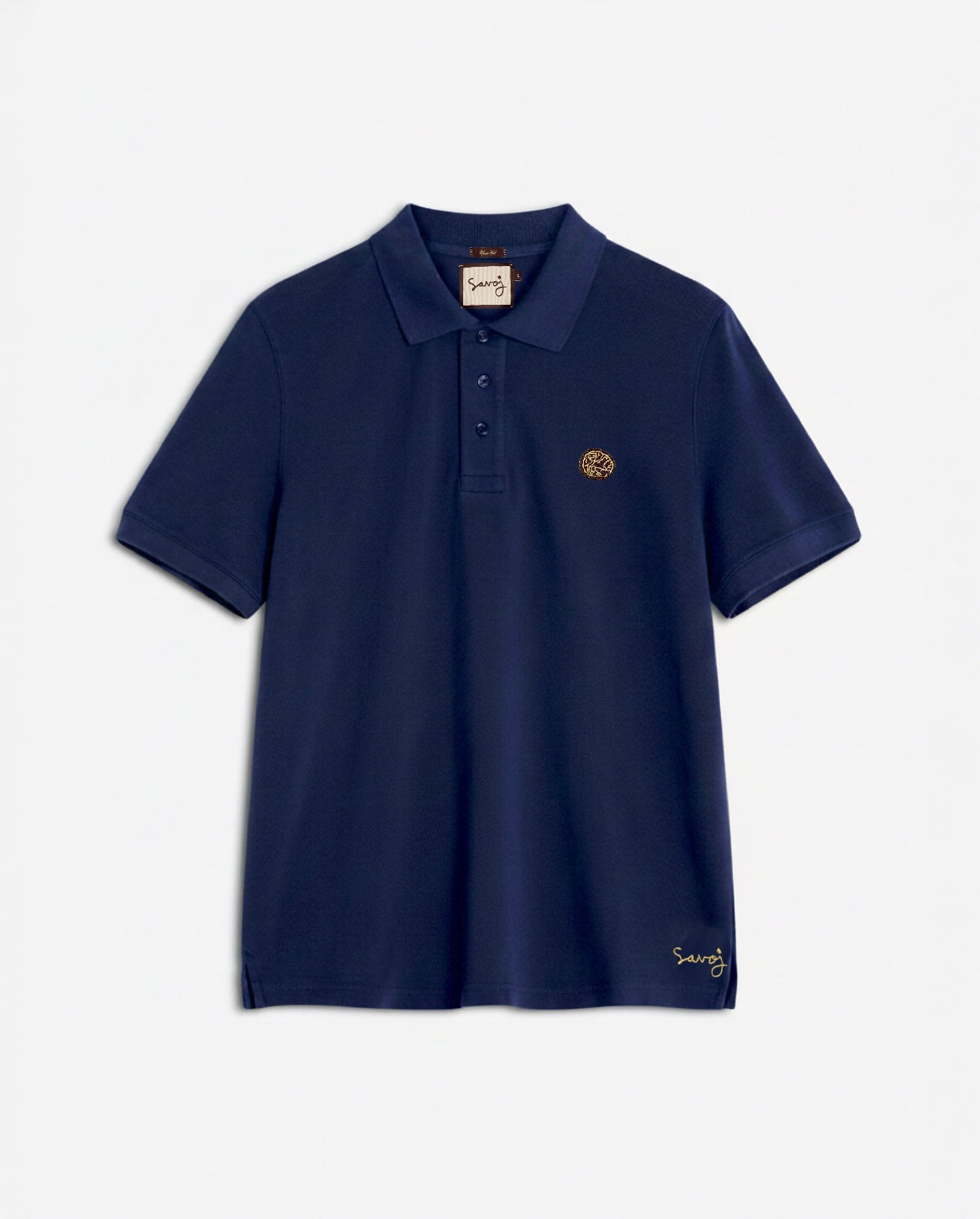 House of Savoj Emblem & Signature piqué polo - deep navy