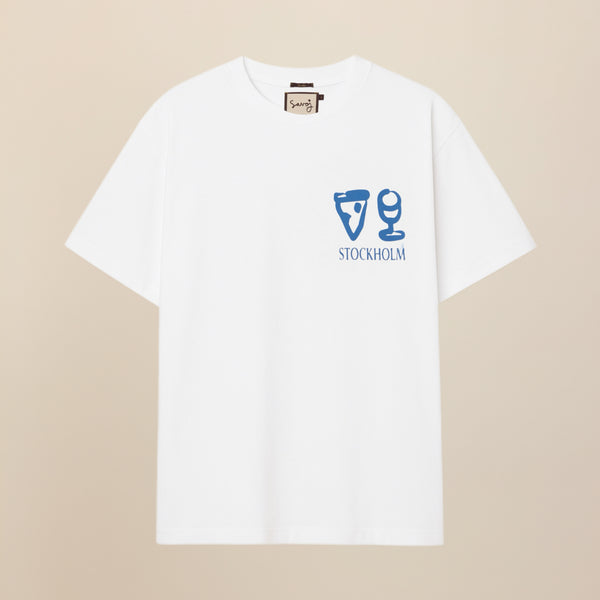 Savoj Pizzeria Stockholm Oversize Tee - Crisp White