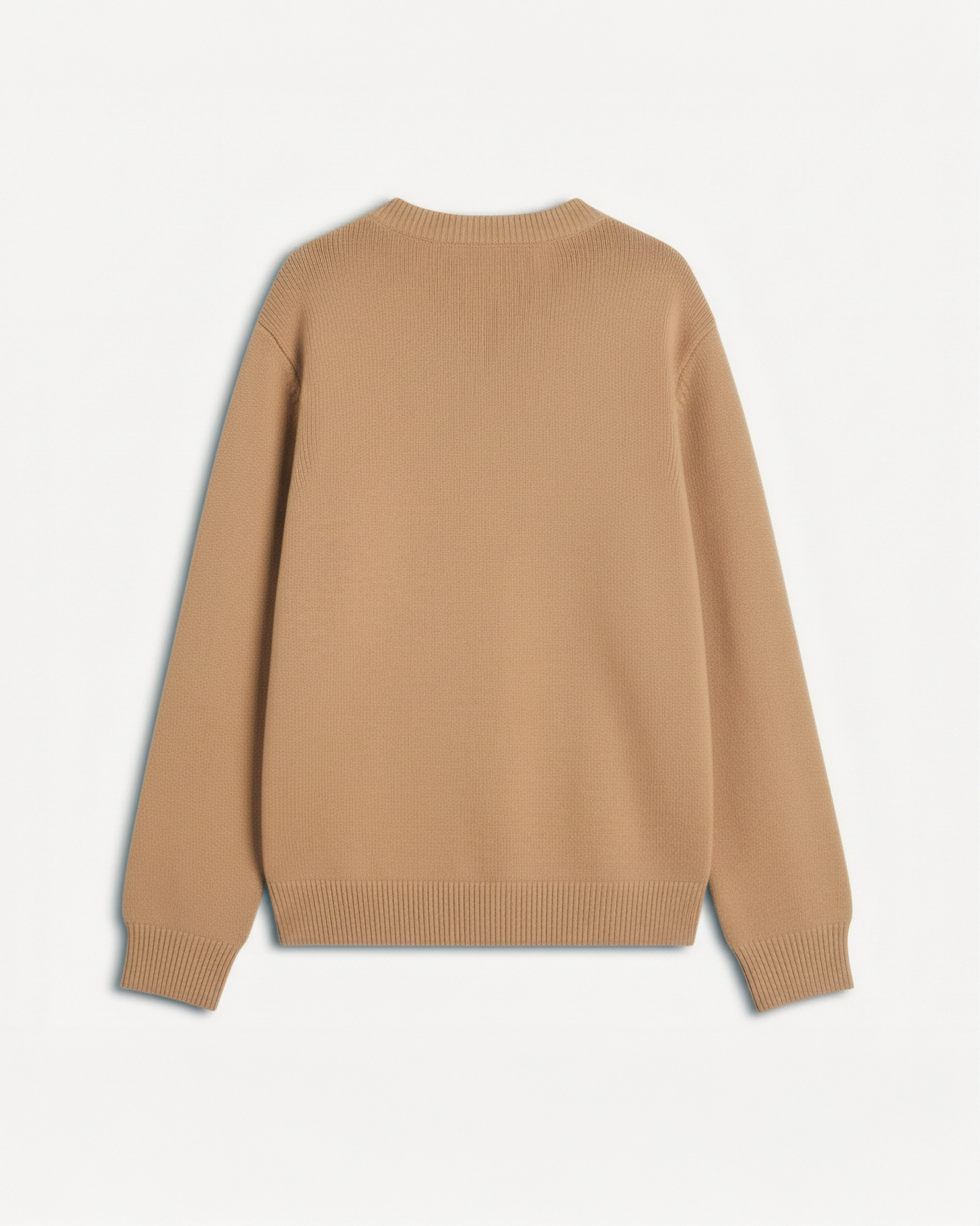 House of Savoj Emblem Patch Wool Jumper - Camel Beige