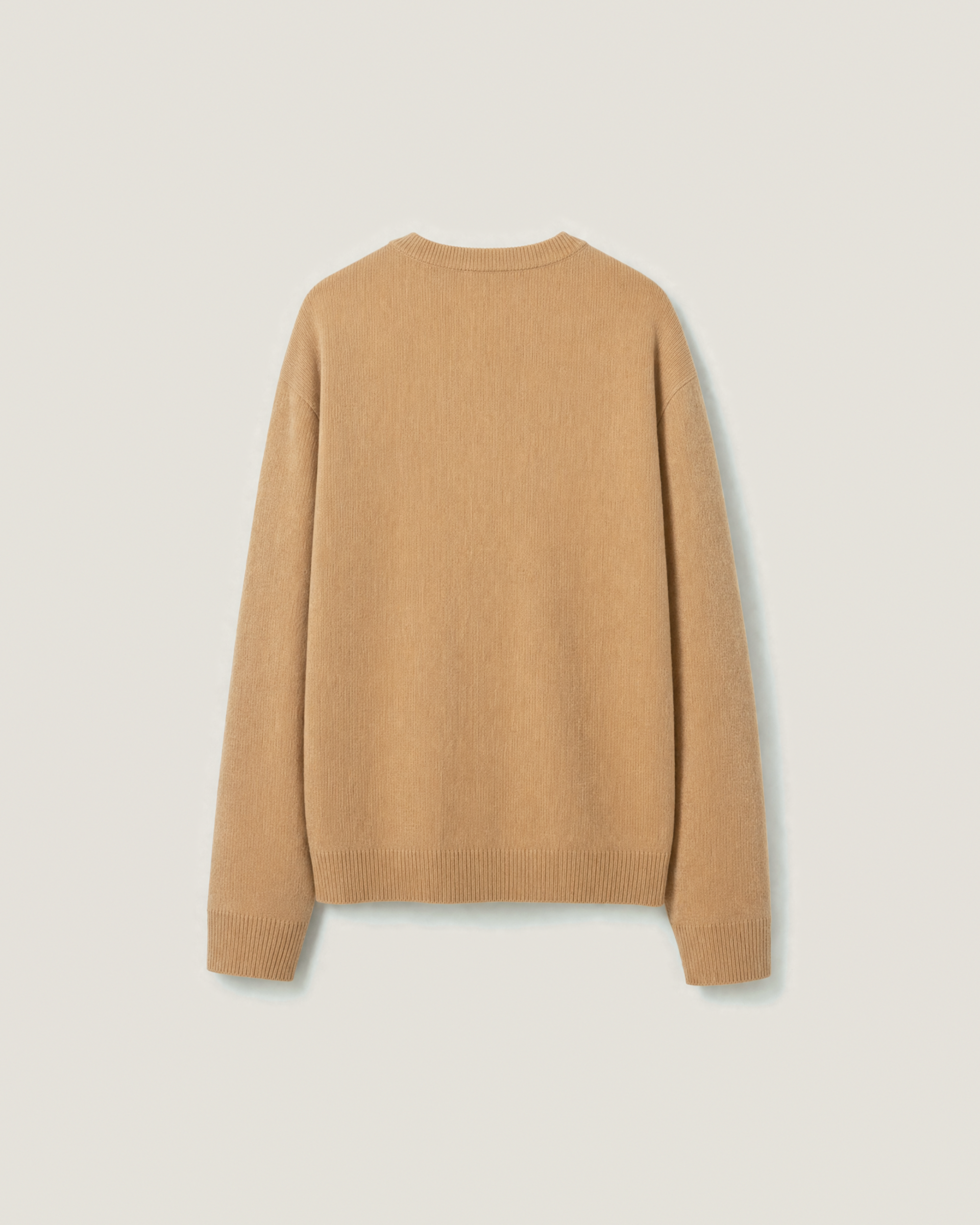 House of Savoj Emblem Patch Virgin Wool Jumper - Camel Beige