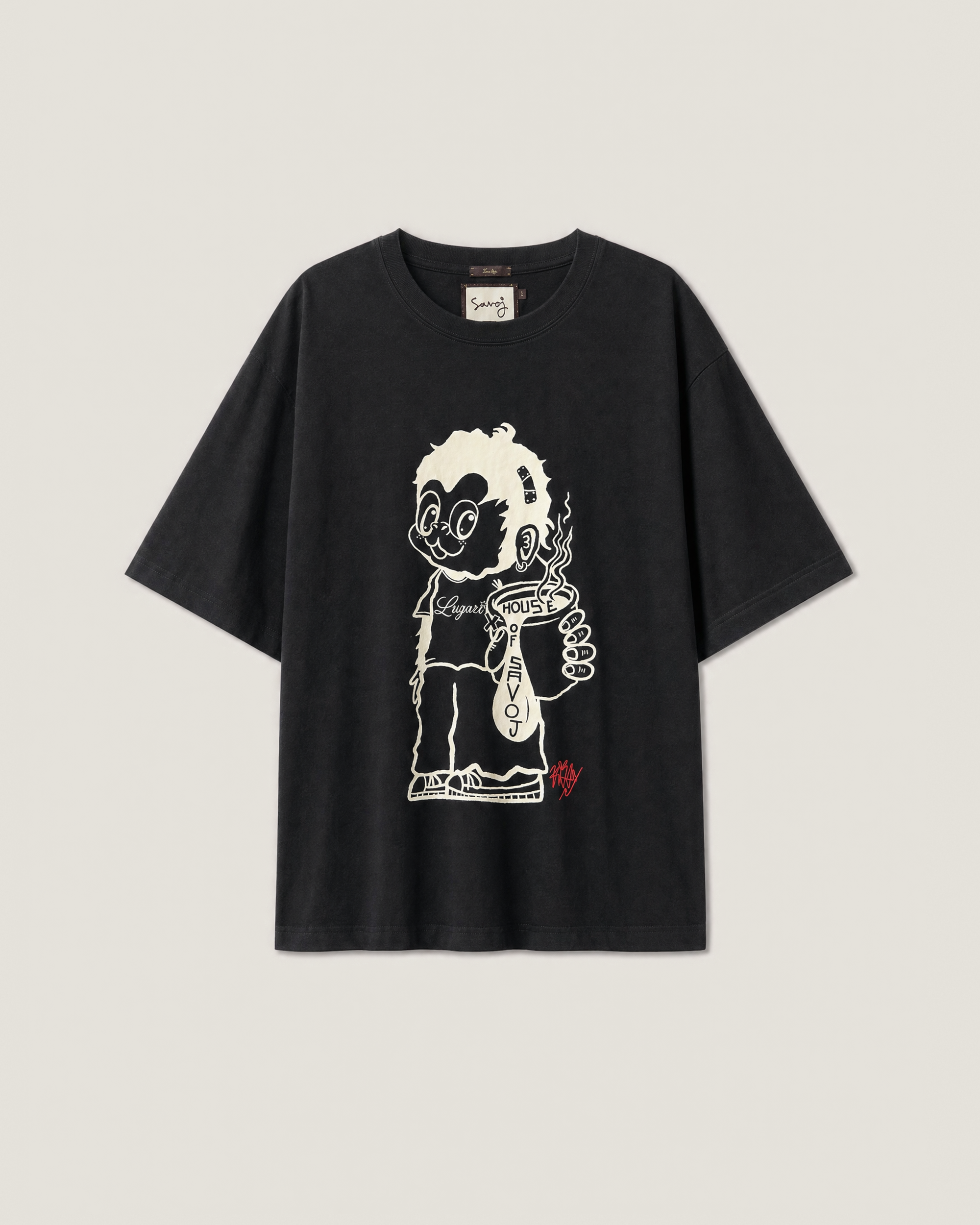 House of Savoj X Lugazi Tee-shirt - Deep black