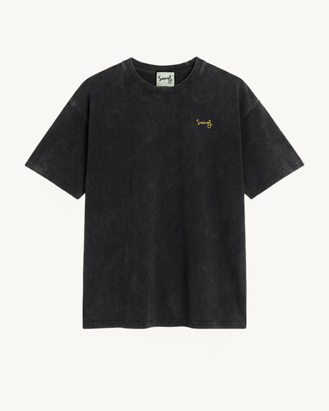 House of Savoj Dessin Libre Comfort Tee - Washed Black
