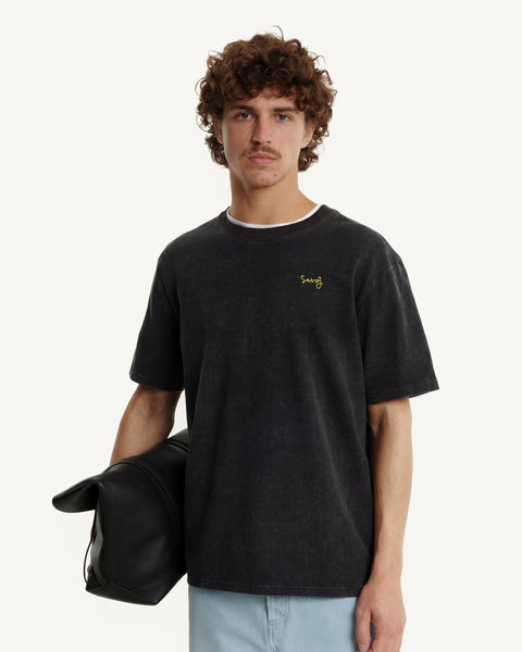 House of Savoj Dessin Libre Comfort Tee - Washed Black