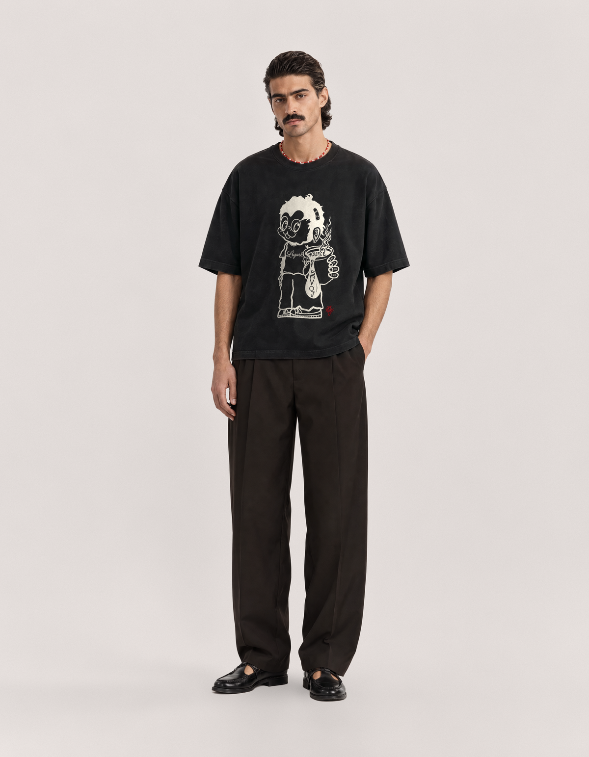 House of Savoj X Lugazi Tee-shirt - Deep black