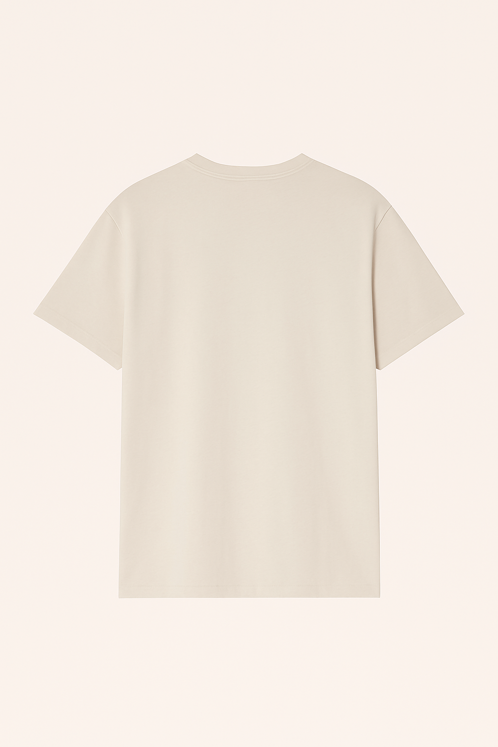 Unisex Savoj Egyptian Cotton Tee – Back View in Oatmilk White