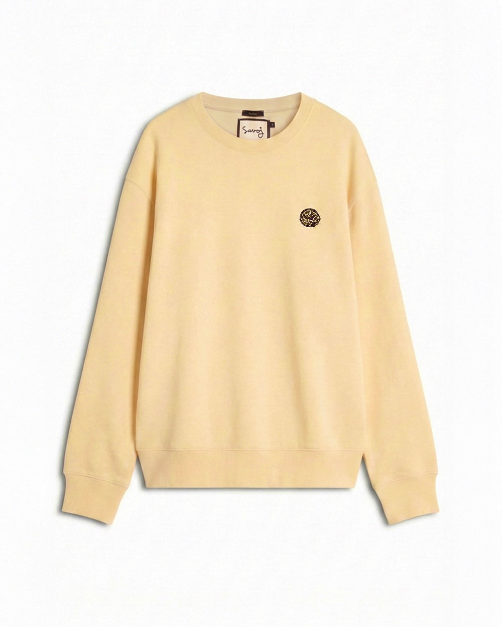 House of Savoj Emblem Patch Comfort Sweatshirt – Unisex Soft Apricot