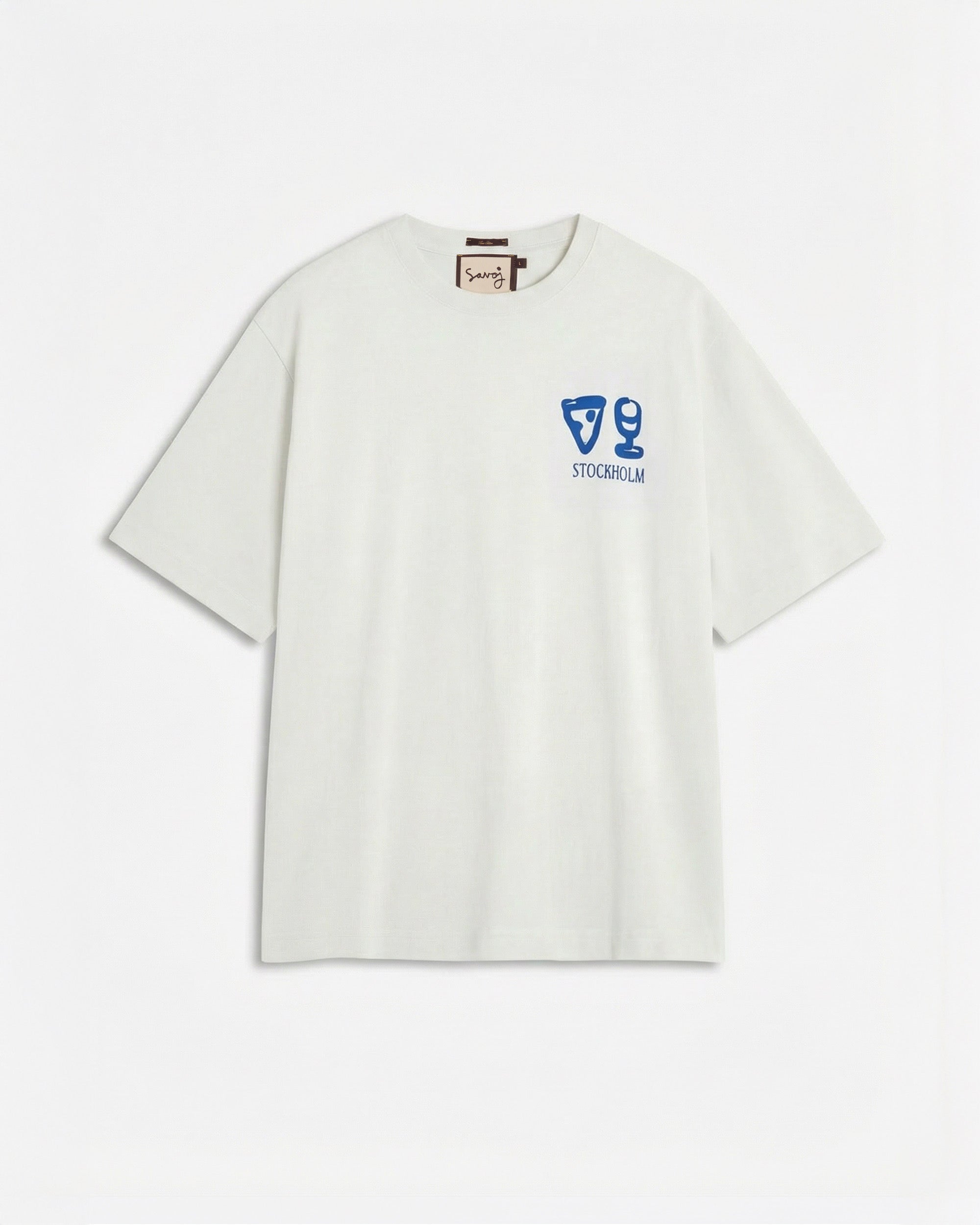 Savoj Pizzeria Stockholm Oversize Tee - Crisp White